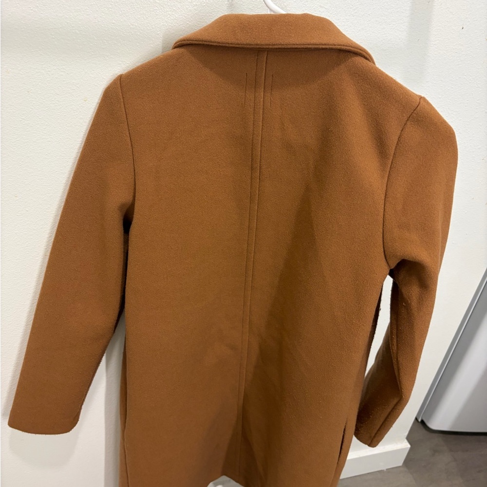 Zara Camel/Tan Long Coat - Picture 3 of 5